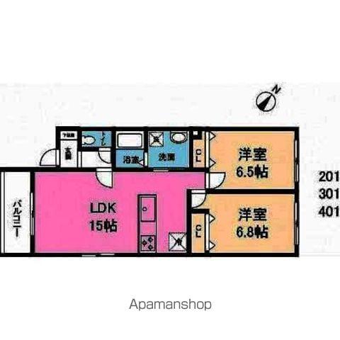 メゾン・ラテール(2LDK/3階)の間取り写真