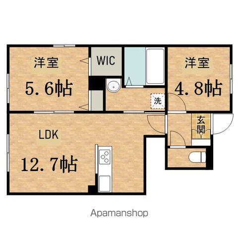 エルメゾン程久保Ⅲ(2LDK/1階)の間取り写真