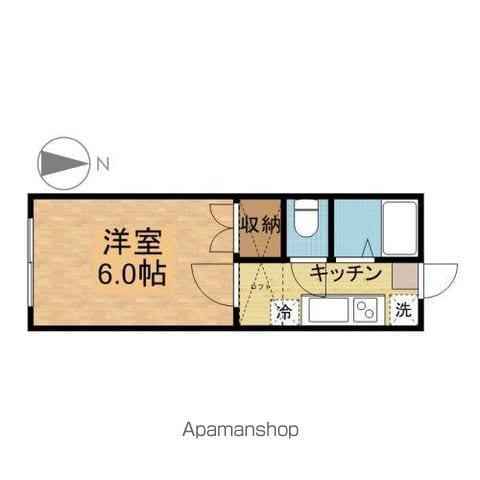 ラフォーレM(1K/1階)の間取り写真