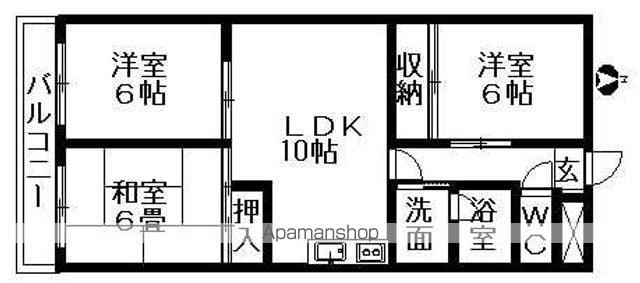 アートライフタケセイ(3LDK/4階)の間取り写真