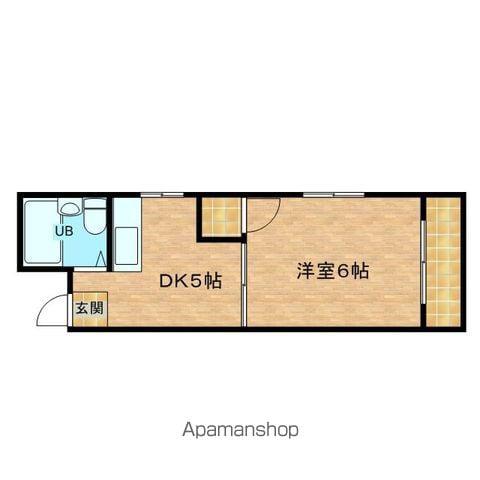 ⅠCUBE玉造(1DK/3階)の間取り写真