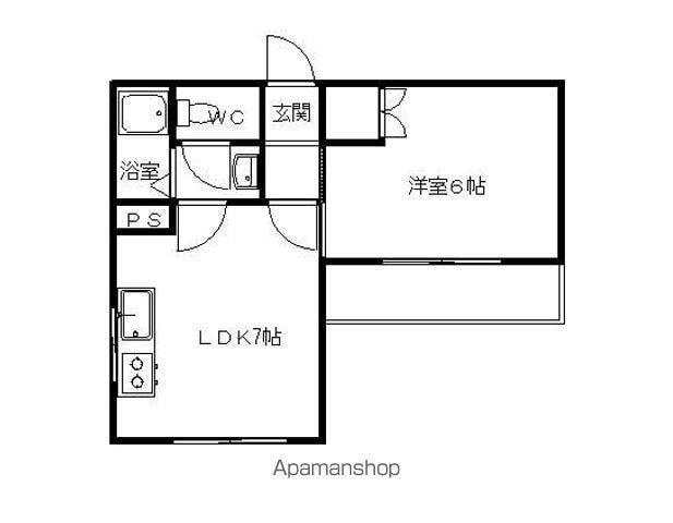 アークヒルズ(1DK/1階)の間取り写真