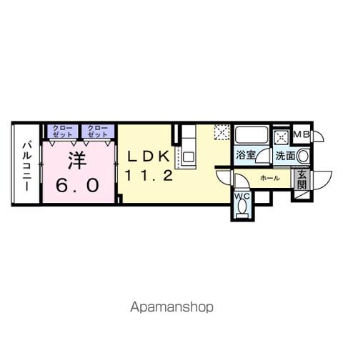 スカイノッツ北赤羽(1LDK/1階)の間取り写真
