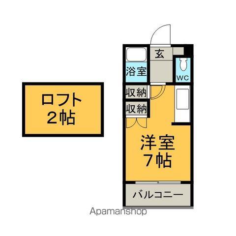 OAK VILLAちくしの(ワンルーム/5階)の間取り写真