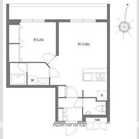 ソラミテラス松原(1LDK/1階)の間取り写真