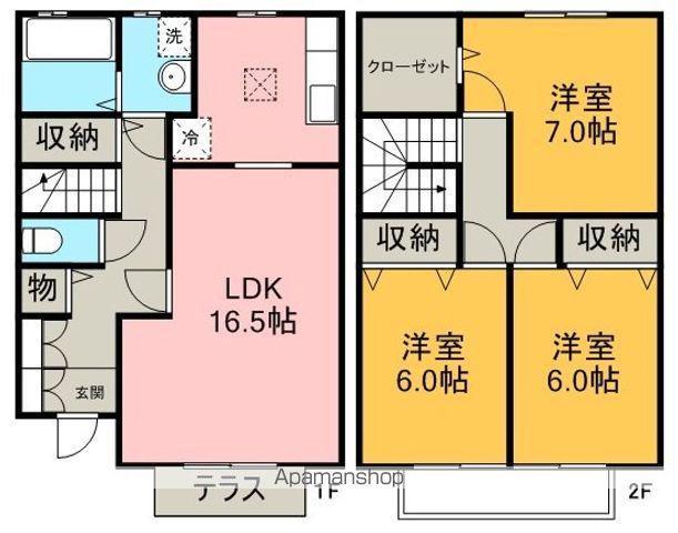 セーラム仙波Ｃ(3LDK)の間取り写真