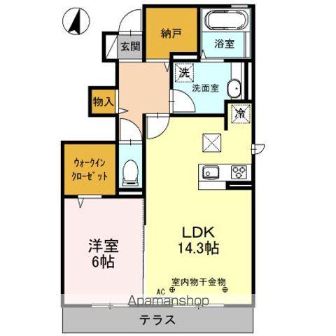 匠乃館D(1LDK/1階)の間取り写真