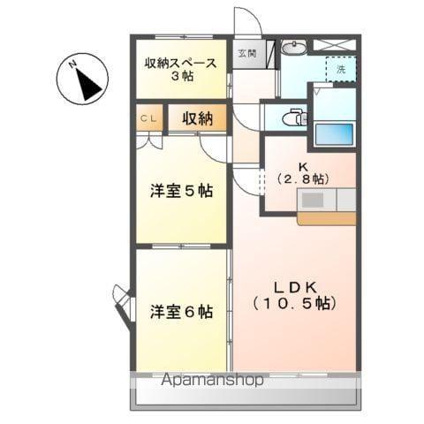 ルミエール泉(2SLDK/3階)の間取り写真