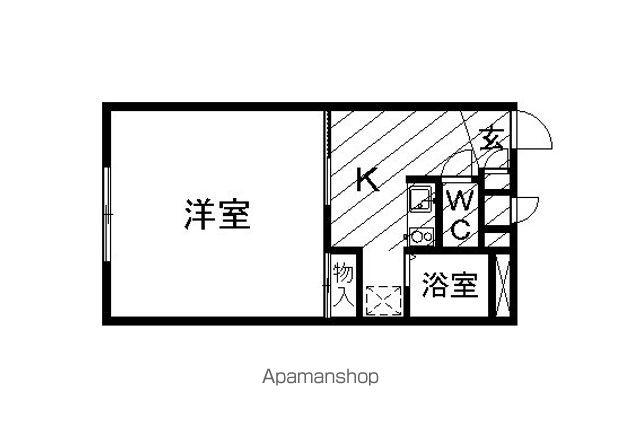 レオパレスサンティエ(1K/2階)の間取り写真