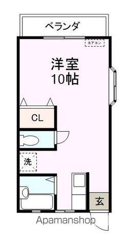 ハイツ遠山ⅡA(ワンルーム/1階)の間取り写真