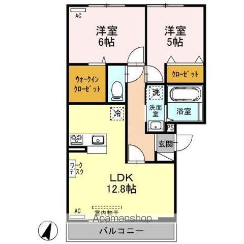 セジュール近江Ⅱ(2LDK/3階)の間取り写真