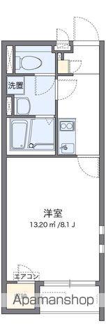 クレイノエスポワール ソフィア(1K/1階)の間取り写真