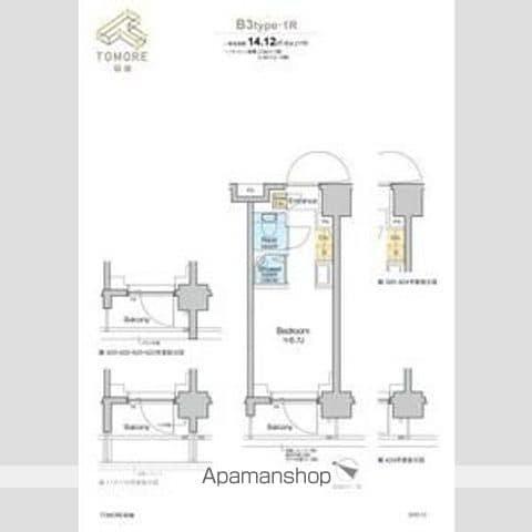 TOMORE田端(ワンルーム/1階)の間取り写真