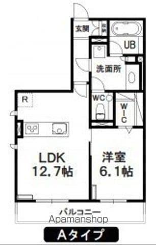 HILLS RESIDENTIAL D23(1LDK/2階)の間取り写真