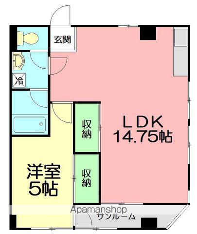 JS茅ヶ崎ビル(1LDK/2階)の間取り写真