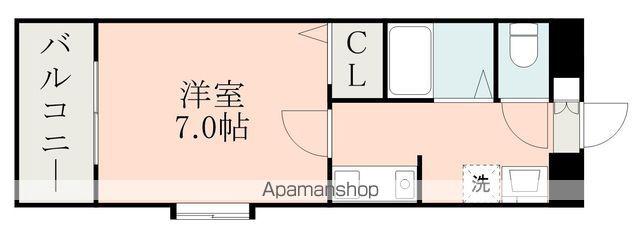 LUCE長嶺南(1K/2階)の間取り写真
