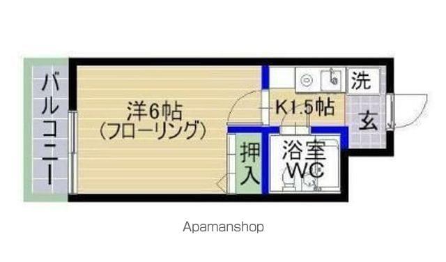 グレイス九産大前(1K/3階)の間取り写真