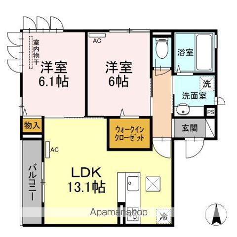 レジデンスSUMIHOU(2LDK/3階)の間取り写真