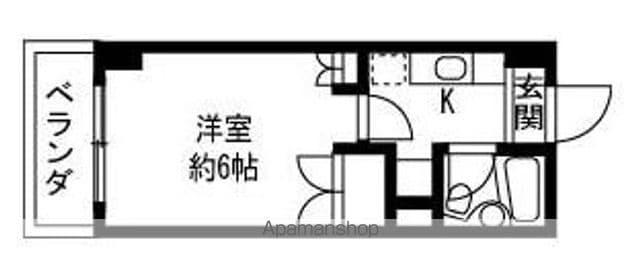 プレステージ新潟(1K/6階)の間取り写真