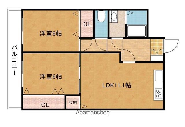 ALF-E(2LDK/2階)の間取り写真