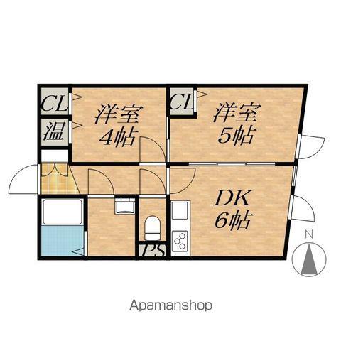 IVY E(2DK/3階)の間取り写真