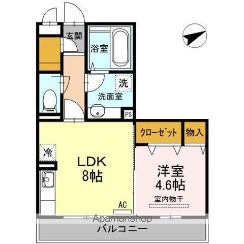 D-ROOM LABO(1LDK/2階)の間取り写真