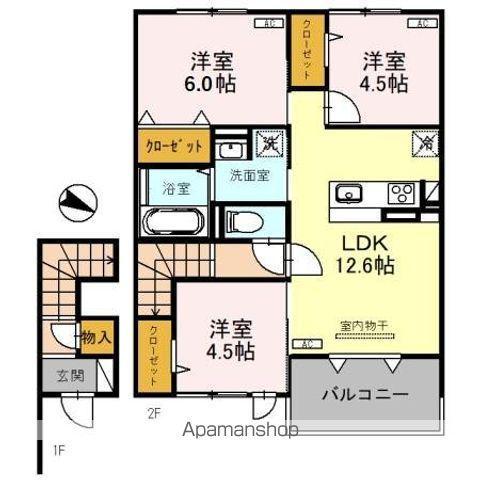 HANANO・SAYUME SAYUME(3LDK/2階)の間取り写真