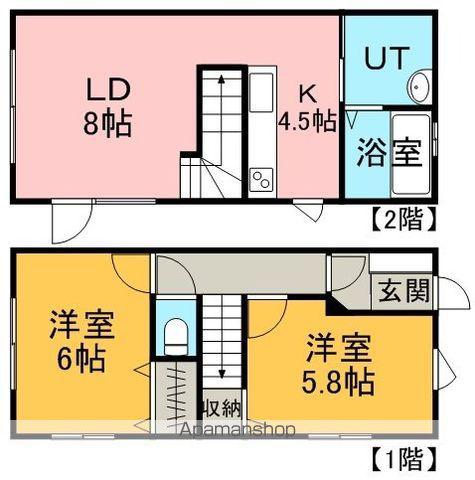 テラスハウス(2LDK)の間取り写真