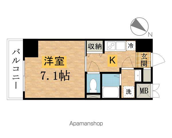 HILLS八王子台町(1K/3階)の間取り写真