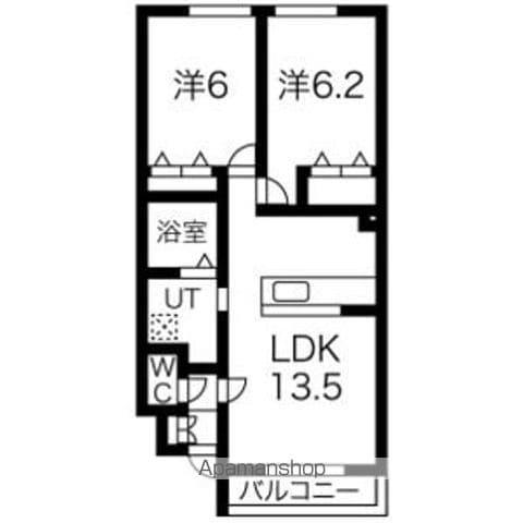 VICTORIA X(2LDK/2階)の間取り写真