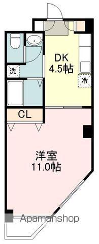 第1ジーオンビル(1DK/4階)の間取り写真