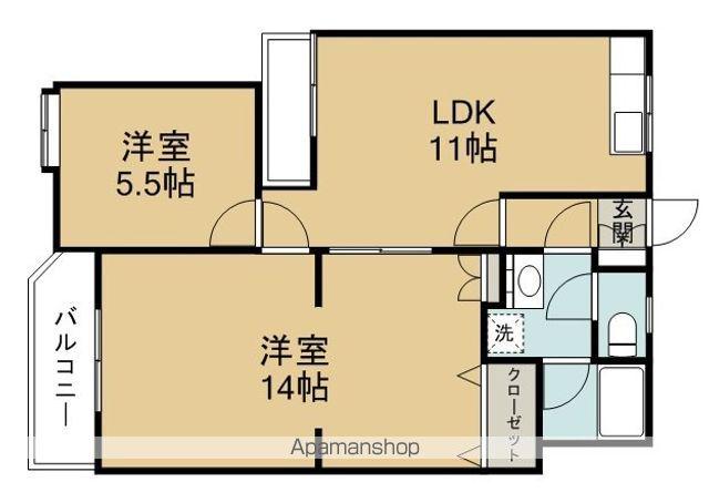 ファミール辰起(2LDK/1階)の間取り写真