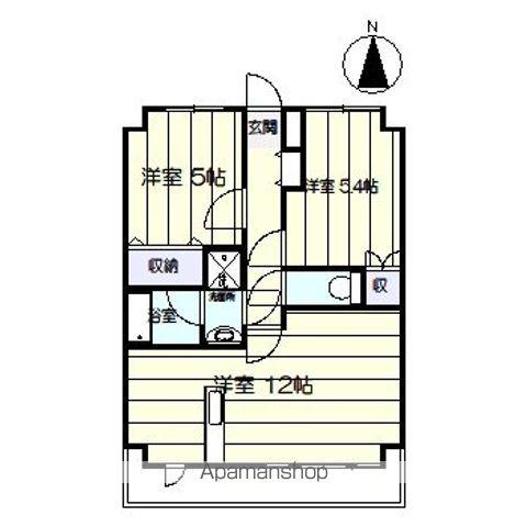 ファインビル(2LDK/4階)の間取り写真
