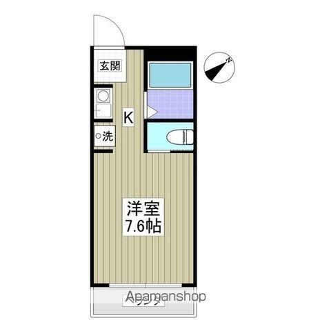 リブレス戸塚(ワンルーム/2階)の間取り写真