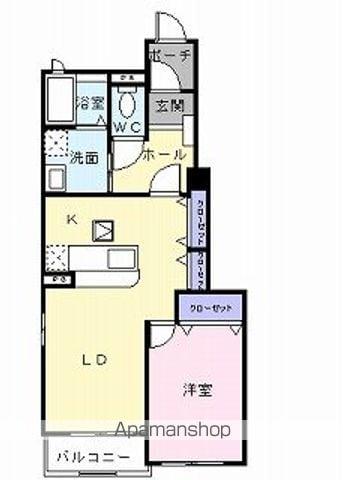 サンセールB(1LDK/1階)の間取り写真