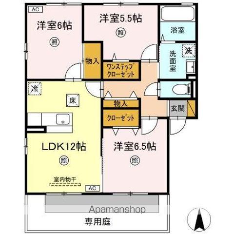 クリスタル エトワール(3LDK/1階)の間取り写真