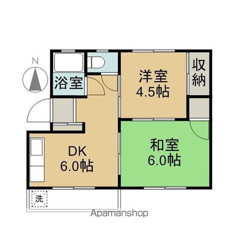 山雄マンション(2DK/1階)の間取り写真