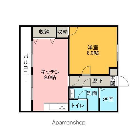 アルカⅠ(1LDK/3階)の間取り写真
