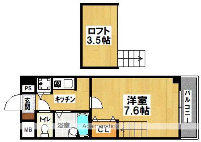 ヴィーブル三国ヶ丘(1K/6階)の間取り写真