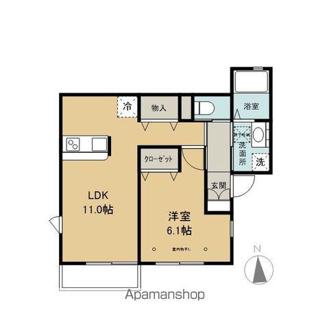 GRACE・G(1LDK/1階)の間取り写真