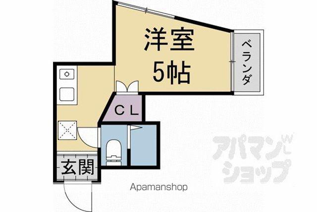HI-CITY下鴨(1K/3階)の間取り写真
