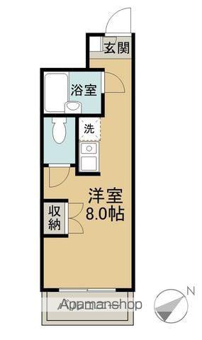 ルミネ己斐(ワンルーム/5階)の間取り写真