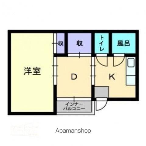 花ノ宮アパート(1DK/3階)の間取り写真