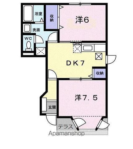 センチュリ-21E(2DK/1階)の間取り写真