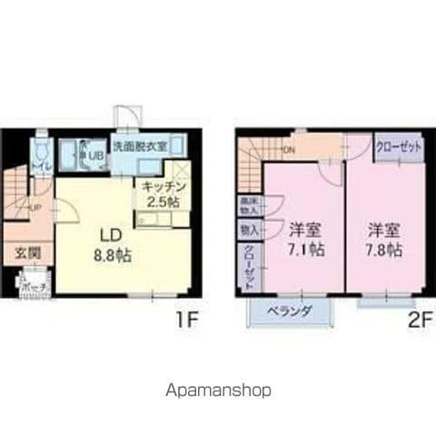 ＥＬＹＳＩＯＮ(2LDK)の間取り写真