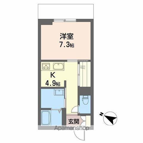 PARADISO本荘(1K/1階)の間取り写真