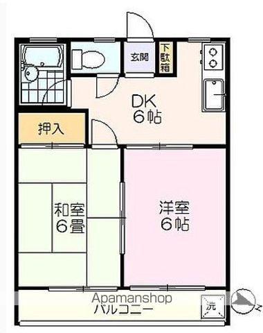 ルミネ A(2DK/2階)の間取り写真