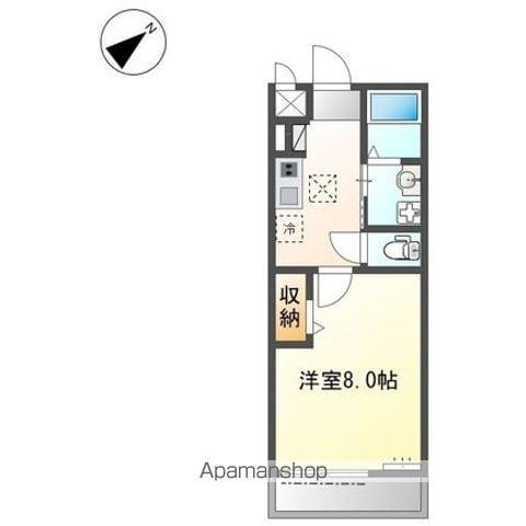 フェニックスⅡ(1K/1階)の間取り写真