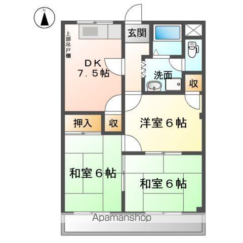 ヴィラロイヤル(3DK/3階)の間取り写真