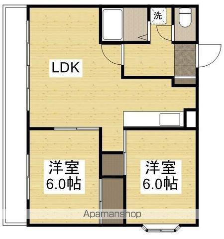 プラジール今在家(2LDK/3階)の間取り写真